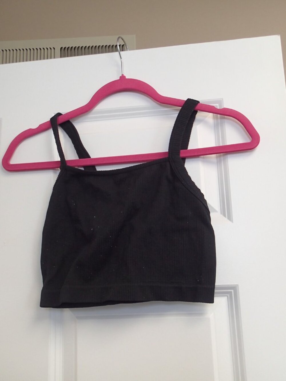 Women's Crop Tank Top Black Size SMall